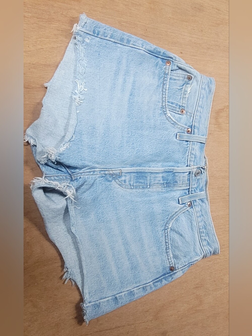 Light Blue Distressed Denim Women’s Shorts